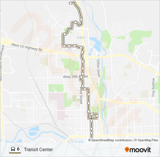 6 Bus Line Map