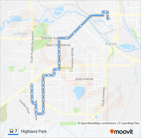 7 Bus Line Map