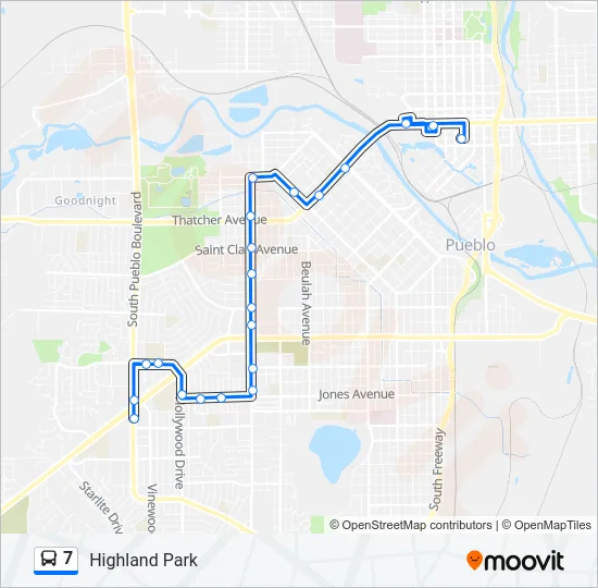 7 Bus Line Map