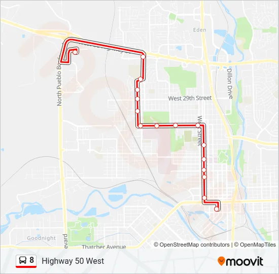 8 Bus Line Map
