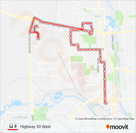 8 Bus Line Map