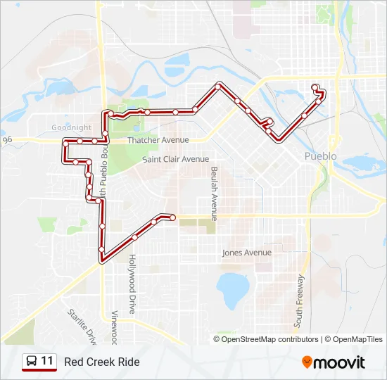 11 Bus Line Map