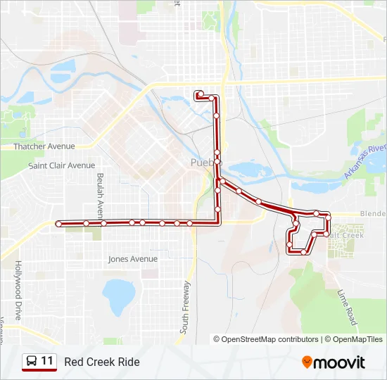 11 Bus Line Map