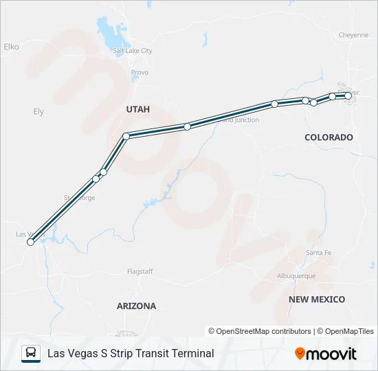 GREYHOUND US1200 Bus Line Map