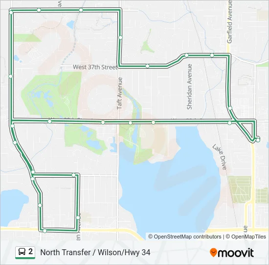 2 Bus Line Map