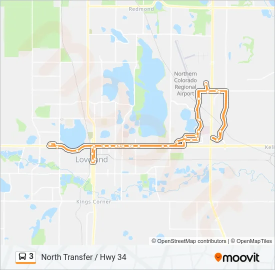 3 Bus Line Map