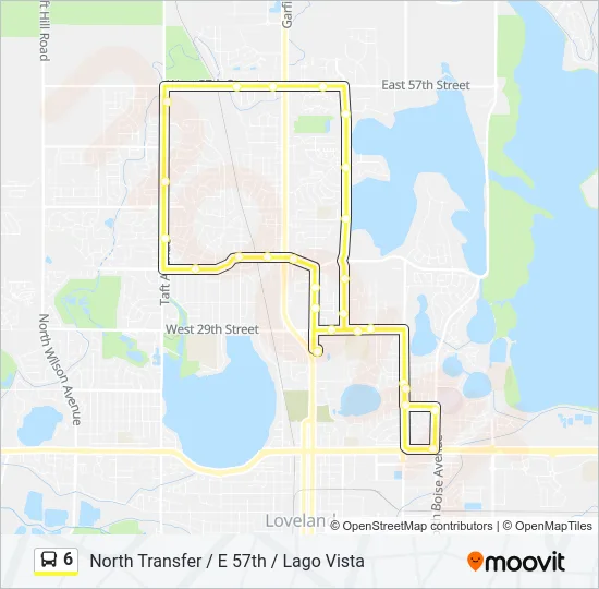 6 Bus Line Map