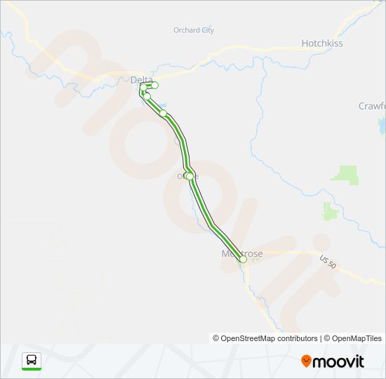 MOD EXPRESS Bus Line Map