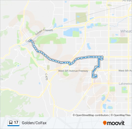 17 bus Line Map