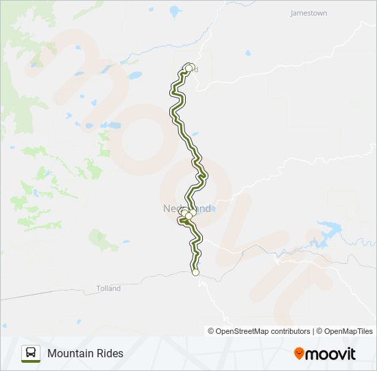MOUNTAIN RIDES bus Line Map