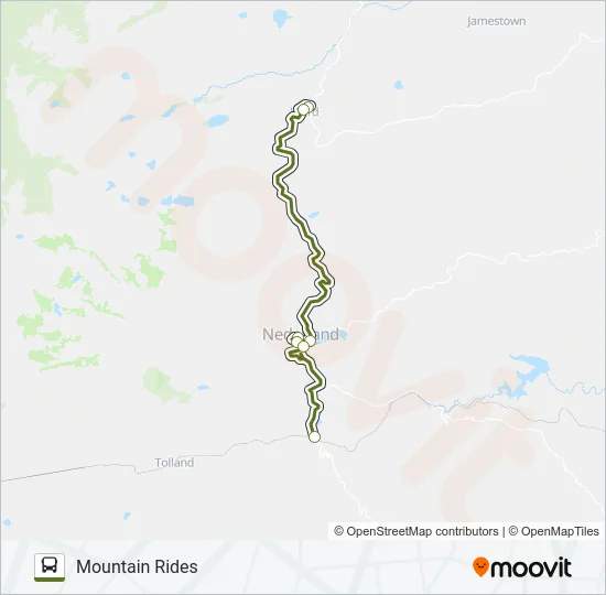 MOUNTAIN RIDES Bus Line Map