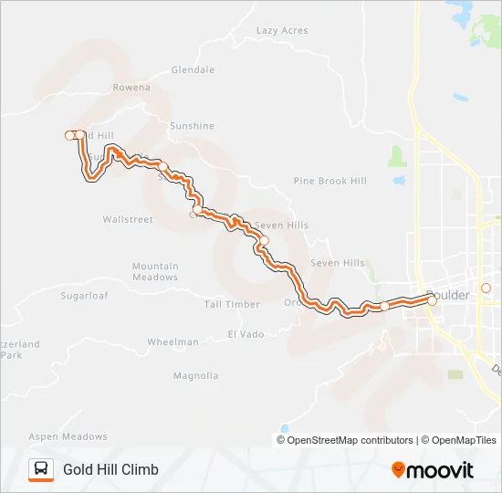 GOLD HILL CLIMB Bus Line Map