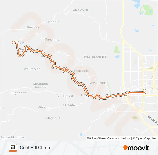 GOLD HILL CLIMB Bus Line Map