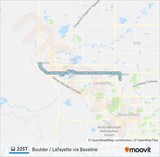 225T Bus Line Map