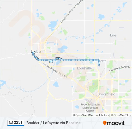 225T bus Line Map