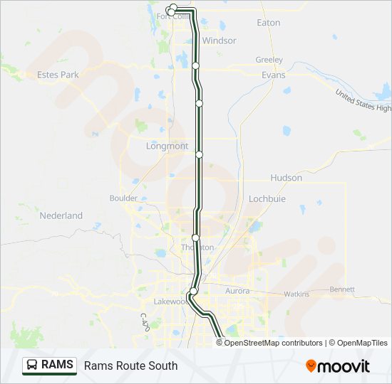 RAMS Bus Line Map