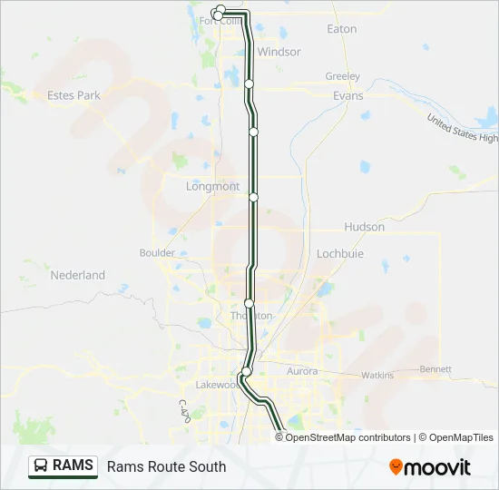 RAMS Bus Line Map