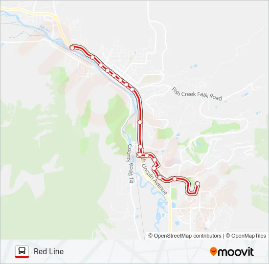 RED LINE Bus Line Map
