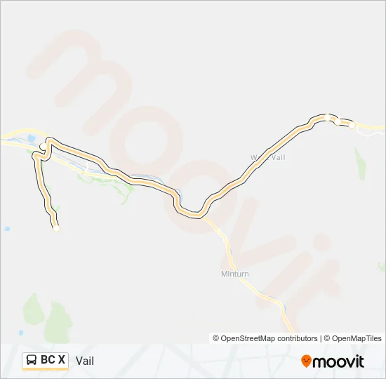 BC X Bus Line Map
