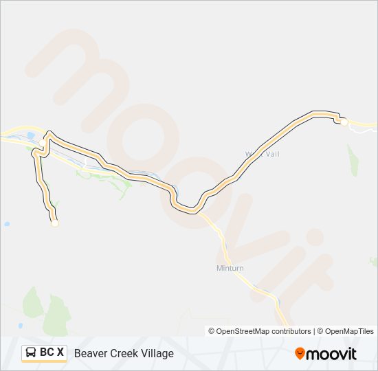 BC X Bus Line Map
