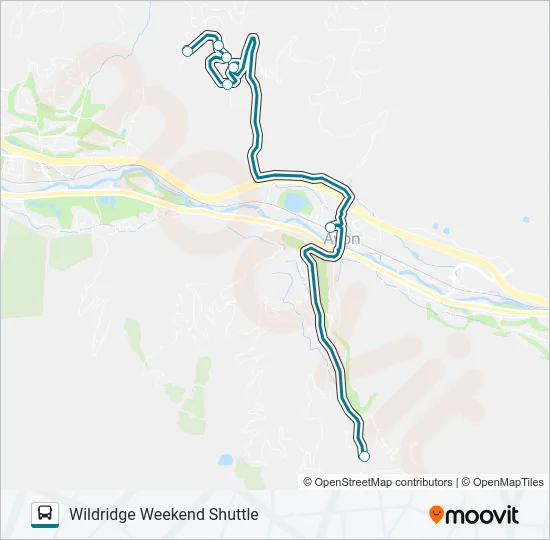 WILDRIDGE WEEKEND SHUTTLE Bus Line Map