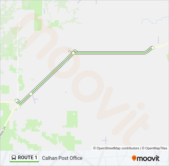 ROUTE 1 Bus Line Map