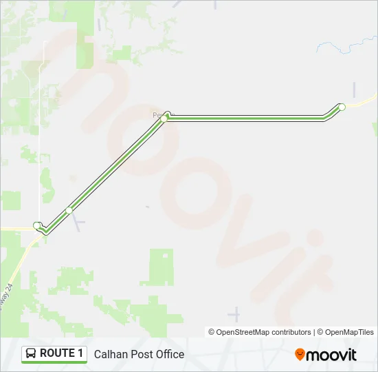ROUTE 1 Bus Line Map