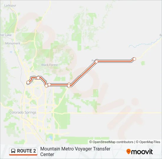 ROUTE 2 Bus Line Map