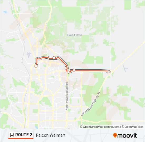 ROUTE 2 Bus Line Map