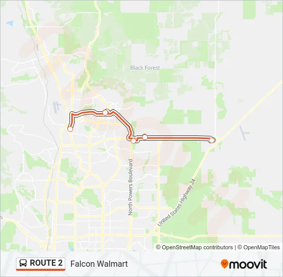 ROUTE 2 Bus Line Map