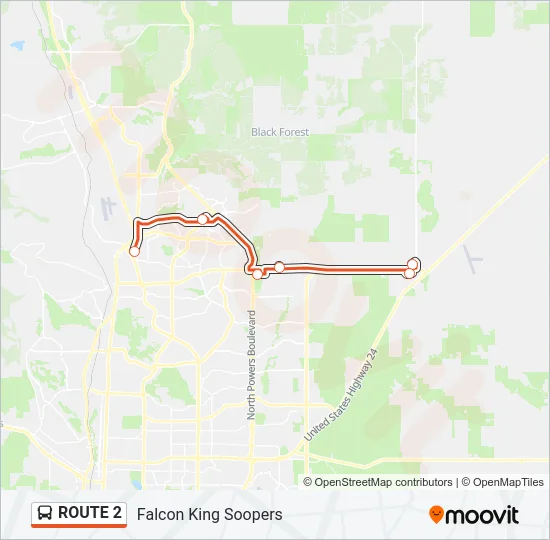 ROUTE 2 Bus Line Map