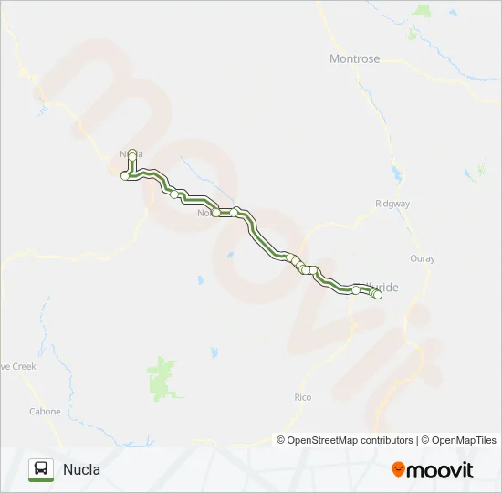 NUCLA/NATURITA Bus Line Map
