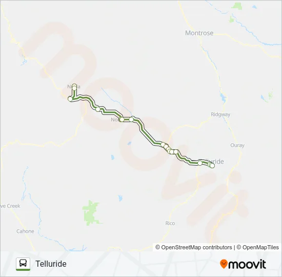 NUCLA/NATURITA Bus Line Map