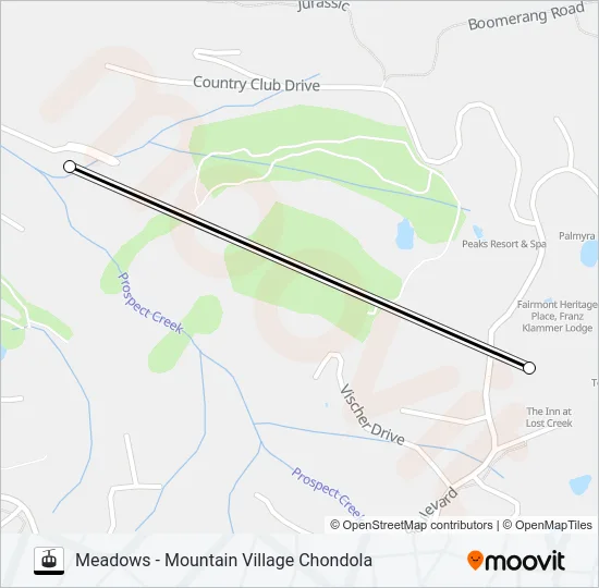 MEADOWS - MOUNTAIN VILLAGE CHONDOLA Gondola Line Map