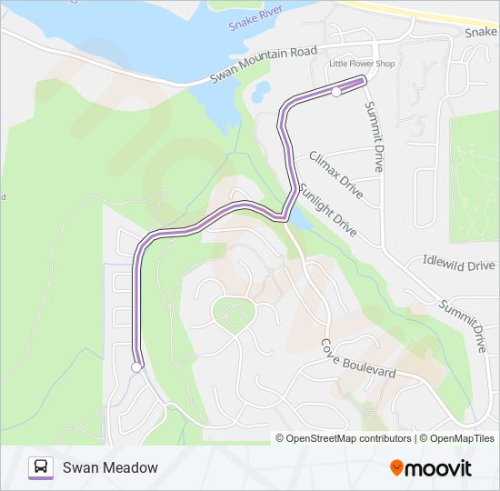 SWAN MEADOW bus Line Map