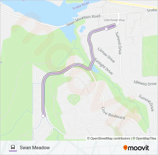 SWAN MEADOW Bus Line Map