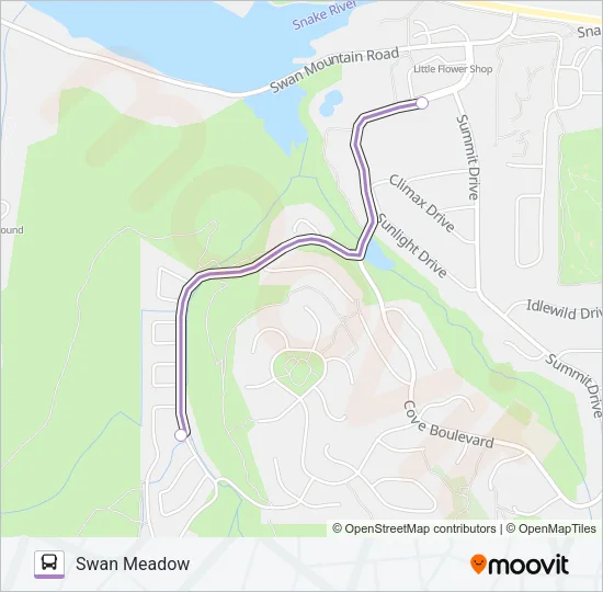 SWAN MEADOW Bus Line Map