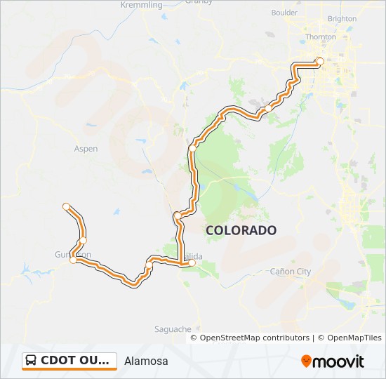 Cdot Outrider Route Schedules Stops Maps Northeast To Pueblo