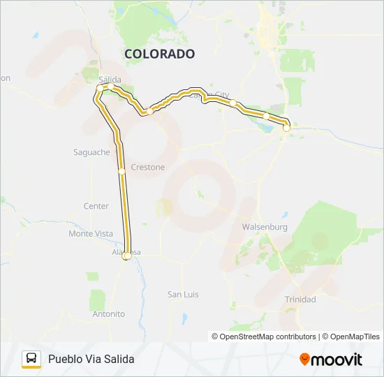 CDOT OUTRIDER Bus Line Map