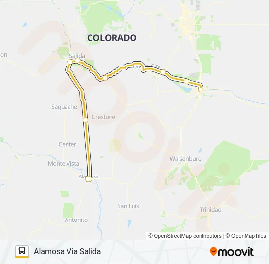 CDOT OUTRIDER Bus Line Map