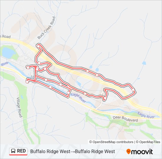 RED Bus Line Map