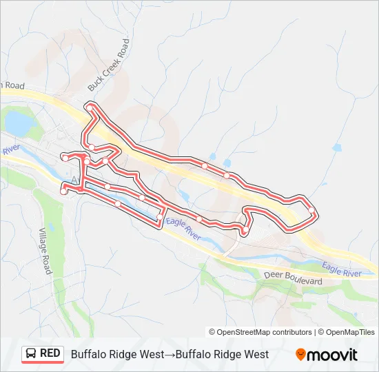 RED Bus Line Map