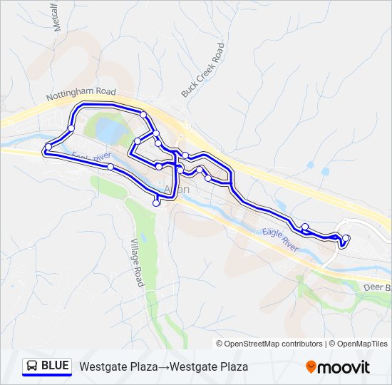 BLUE Bus Line Map