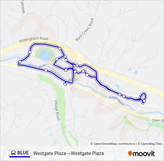 BLUE Bus Line Map