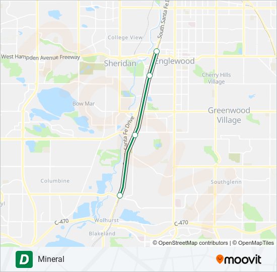 D light rail Line Map