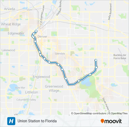 H Light Rail Line Map