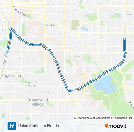 H Light Rail Line Map