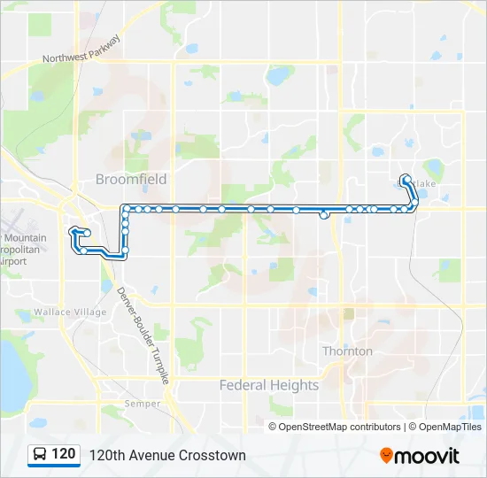 120 Bus Line Map