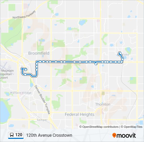 120 bus Line Map