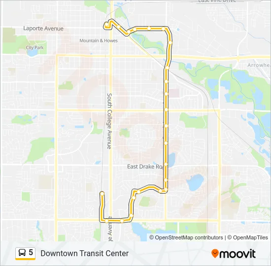 5 Bus Line Map